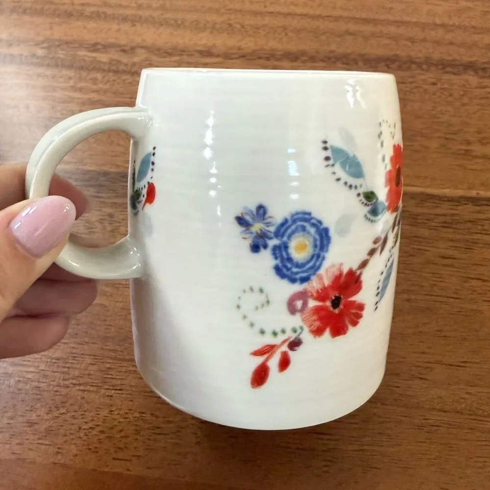 Anthropologie Starla Halfmann Petal Floral Palette C Mug